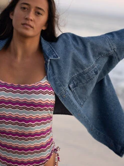 Roxy Main Character - Denim-Jacke Für Frauen -Modereich Geschaft arjjk03067 roxyl bmtw frt3