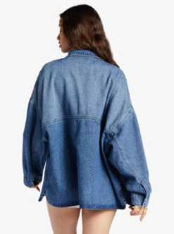 Roxy Main Character - Denim-Jacke Für Frauen -Modereich Geschaft arjjk03067 roxyw bmtw bck1