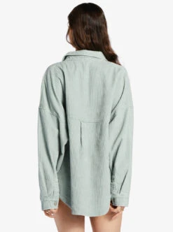 Roxy Kick Back Washed - Langärmliges Kord-Hemd Für Frauen -Modereich Geschaft arjwt03322 roxyw bhb0 bck1