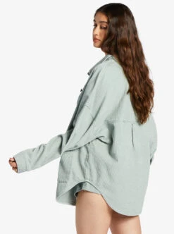 Roxy Kick Back Washed - Langärmliges Kord-Hemd Für Frauen -Modereich Geschaft arjwt03322 roxyw bhb0 frt2