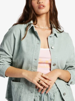 Roxy Kick Back Washed - Langärmliges Kord-Hemd Für Frauen -Modereich Geschaft arjwt03322 roxyw bhb0 frt4