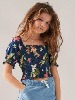 Roxy Sunday Night Sessions - Oberteil Mit Puffärmeln Für Mädchen 4-16 -Modereich Geschaft ergkt03222 roxym bsp8 frt1