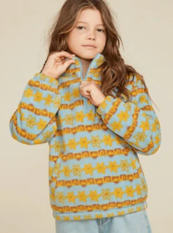 Roxy Let It All Go - Fleece Mit Halbreißverschluss Für Mädchen -Modereich Geschaft ergpf03057 roxym bgb7 frt1