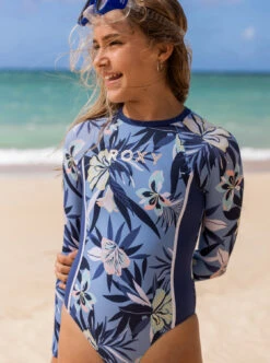 ROXY Sporty Spirit - Langärmliger Rashguard-Einteiler Mit UPF 50 Für Mädchen -Modereich Geschaft ergwr03300 roxyl xbmy bck2