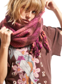 Roxy Cute Blush - Kariertes Halstuch Für Frauen -Modereich Geschaft erjaa04200 roxym rsy1 bck1