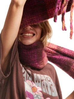 Roxy Cute Blush - Kariertes Halstuch Für Frauen -Modereich Geschaft erjaa04200 roxym rsy1 bck2