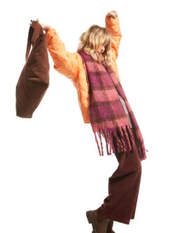 Roxy Cute Blush - Kariertes Halstuch Für Frauen -Modereich Geschaft erjaa04200 roxym rsy1 bck4