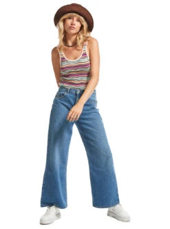 Roxy Surf On Cloud High - Weite Jeans Für Frauen -Modereich Geschaft erjdp03289 roxym bmtw bck3