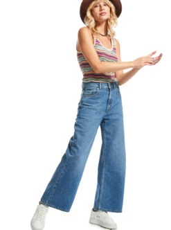 Roxy Surf On Cloud High - Weite Jeans Für Frauen -Modereich Geschaft erjdp03289 roxym bmtw frt2