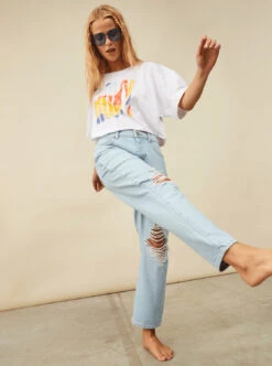 Roxy Fresh Way Mid - Jeans Mit Straight Fit Für Frauen -Modereich Geschaft erjdp03291 roxym bfn0 bck9