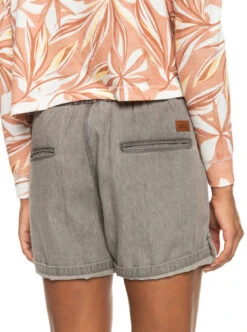 Roxy Milady Beach Grey Regular - Jeansshorts Für Frauen -Modereich Geschaft erjds03283 roxyw skp0 bck1
