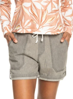 Roxy Milady Beach Grey Regular - Jeansshorts Für Frauen