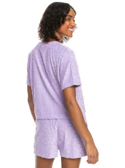 Roxy Getaway Time - Frottee-T-Shirt Für Frauen -Modereich Geschaft erjft04699 roxyw png0 bck1