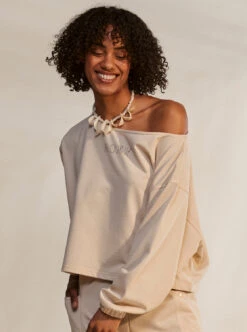 Roxy Next Set - Slouchy-Sweatshirt Für Frauen -Modereich Geschaft erjft04701 roxym teh0 frt1