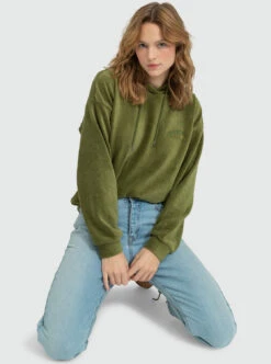 Roxy Surfing Velvet - Kuscheliger Lounge-Hoodie Für Frauen -Modereich Geschaft erjft04722 roxyw gng0 frt5