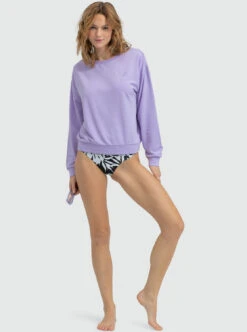 Roxy Surfing By Moonlight - Langärmliges Lounge-Top Für Frauen -Modereich Geschaft erjft04724 roxyw png0 frt9