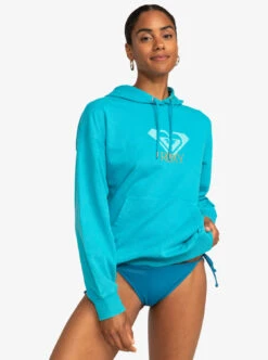 Roxy Life Warm Blue Hug - Übergroßer Kapuzenpulli Für Frauen -Modereich Geschaft erjft04727 roxyw bse0 frt1