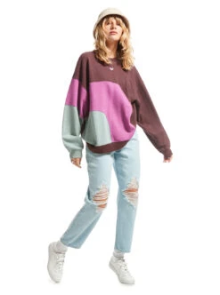 Roxy Happy Daize - Sweatshirt Für Frauen -Modereich Geschaft erjft04752 roxym rsy0 bck2