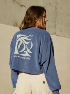 Roxy X Grl Swirl Cropped - Sweatshirt Für Frauen -Modereich Geschaft erjft04778 roxyl bmy0 frt3