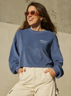 Roxy X Grl Swirl Cropped - Sweatshirt Für Frauen -Modereich Geschaft erjft04778 roxyl bmy0 frt9