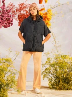 Roxy Bright Side - Länger Geschnittene Steppjacke Mit Kapuze Für Frauen -Modereich Geschaft erjjk03566 roxym kvj0 bck8