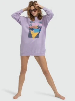 Roxy Breaking Waves - Sweatshirt-Kleid Für Frauen -Modereich Geschaft erjkd03432 roxyw png0 frt9
