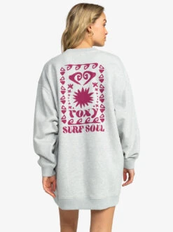Roxy Saturday Night - Sweatshirt-Kleid Für Frauen -Modereich Geschaft erjkd03463 roxyw sgrh bck1