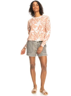 Roxy Current Mood - Langarm-Rippstrick-Top Für Frauen -Modereich Geschaft erjkt04013 roxyw ckl6 frt9