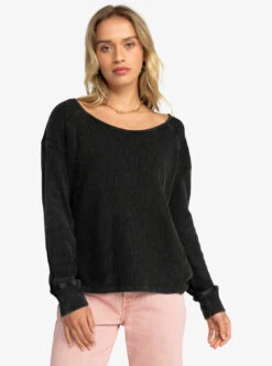 Roxy Boho Mind - Langärmliges Oberteil Mit Waffelstrick Für Frauen -Modereich Geschaft erjkt04063 roxyw kvj0 frt1 1