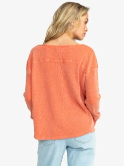 Roxy Boho Mind - Langärmliges Oberteil Mit Waffelstrick Für Frauen -Modereich Geschaft erjkt04063 roxyw nme0 bck1
