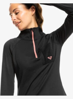 Roxy Waves Of Warmth Waffle - Funktionelles, Langärmliges Thermo-Oberteil Für Frauen -Modereich Geschaft erjkt04069 roxyw kvj0 frt1