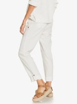 Roxy On The Seashore - Cargo Hose Aus Leinen Für Frauen -Modereich Geschaft erjnp03294 roxyw wbk0 bck2