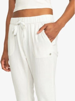 Roxy On The Seashore - Cargo Hose Aus Leinen Für Frauen -Modereich Geschaft erjnp03294 roxyw wbk0 frt3
