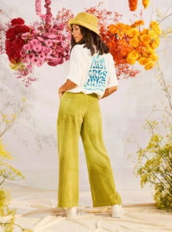 Roxy Surf On Cloud - Kord-Hose Mit Weiten Hosenbeinen Für Frauen -Modereich Geschaft erjnp03523 roxym gje0 bck1