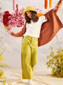 Roxy Surf On Cloud - Kord-Hose Mit Weiten Hosenbeinen Für Frauen -Modereich Geschaft erjnp03523 roxym gje0 bck8