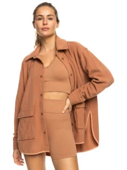 Roxy Tech Fleece - Fleece-Hemdjacke Für Frauen -Modereich Geschaft erjpf03129 roxyw clr0 frt1