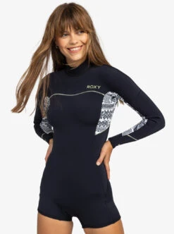 Roxy 2mm Swell Series - Langärmeliger Springsuit Für Frauen -Modereich Geschaft erjw403054 roxyw kvj0 frt1