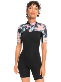 Roxy 2mm Swell Series - Kurzärmliger Back-Zip-Springsuit Für Frauen -Modereich Geschaft erjw503027 roxyw kvj6 frt1