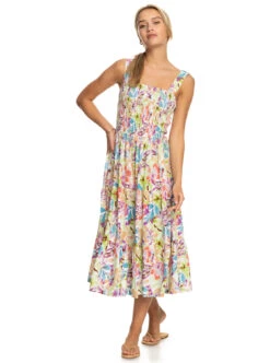 Roxy Honeymoon Avenue Printed - Midikleid Für Frauen -Modereich Geschaft erjwd03714 roxyw wbb8 frt9