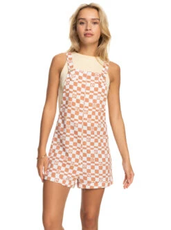 Roxy Midnight Sky Check - Latzhosenshorts Für Frauen
