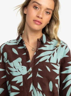 Roxy Sunset Memories - Langärmliges Hemdkleid Für Frauen -Modereich Geschaft erjwd03743 roxyw rsy7 frt3