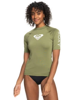 Roxy Whole Hearted - Kurzärmliger Rashguard Mit UPF 50 Für Frauen -Modereich Geschaft erjwr03548 roxyw gng0 frt1
