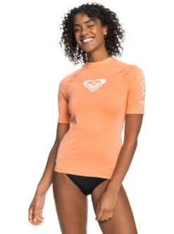 Roxy Whole Hearted - Kurzärmliger Rashguard Mit UPF 50 Für Frauen -Modereich Geschaft erjwr03548 roxyw mfq0 frt1