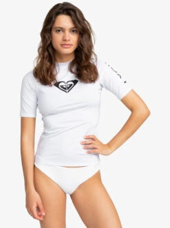Roxy Whole Hearted - Kurzärmliger Rashguard Mit UPF 50 Für Frauen -Modereich Geschaft erjwr03548 roxyw wbb0 frt1