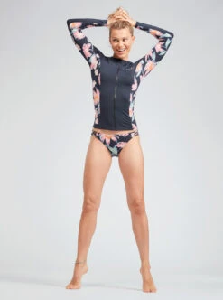 Roxy Zip Through - Langärmliger Rashguard Mit UPF 50 Für Frauen -Modereich Geschaft erjwr03585 roxym kvj6 bck9