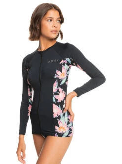Roxy Zip Through - Langärmliger Rashguard Mit UPF 50 Für Frauen -Modereich Geschaft erjwr03585 roxyw kvj6 frt2