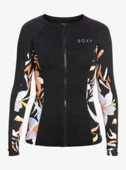 Roxy Zipped - Langärmliger Rashguard Mit UPF 50 Für Frauen -Modereich Geschaft erjwr03621 roxyv xkng frt1