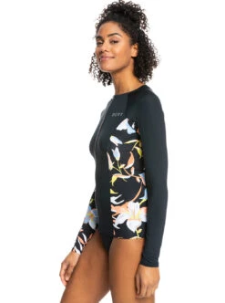 Roxy Zipped - Langärmliger Rashguard Mit UPF 50 Für Frauen -Modereich Geschaft erjwr03621 roxyw xkng frt2