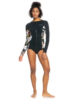 Roxy Zipped - Langärmliger Rashguard Mit UPF 50 Für Frauen -Modereich Geschaft erjwr03621 roxyw xkng frt9