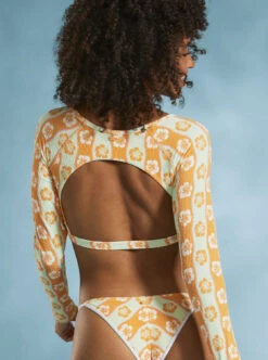 Roxy Wavy Babe - Gekürzte Langärmelige Rast-Weste Für Frauen -Modereich Geschaft erjwr03655 roxym gbg6 bck1